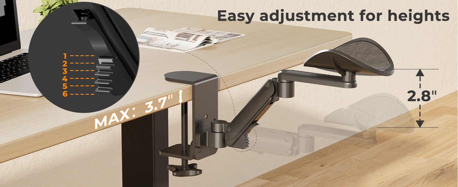 height adjustable armrest