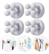 iBetterLife Tooth Brush Holder for Bathroom - 4Pcs Silicone Toothbrush Razor Holder for Shower Wa...