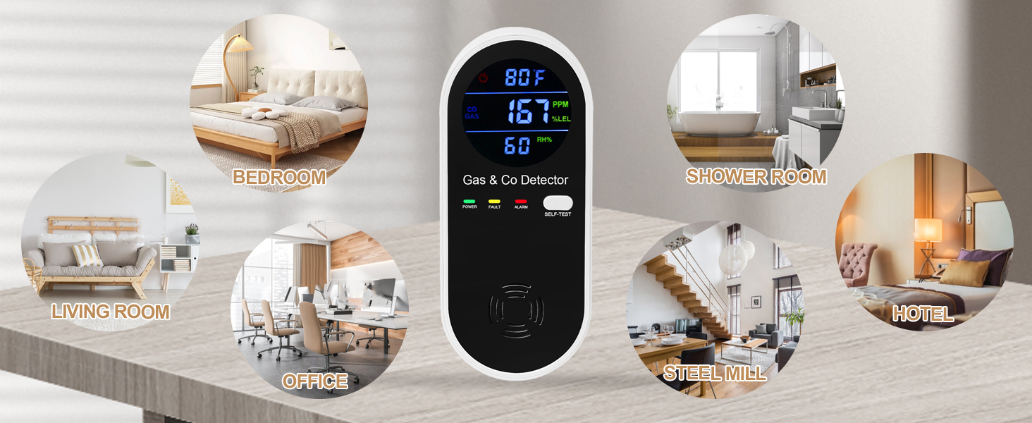 combination gas and carbon monoxide detector