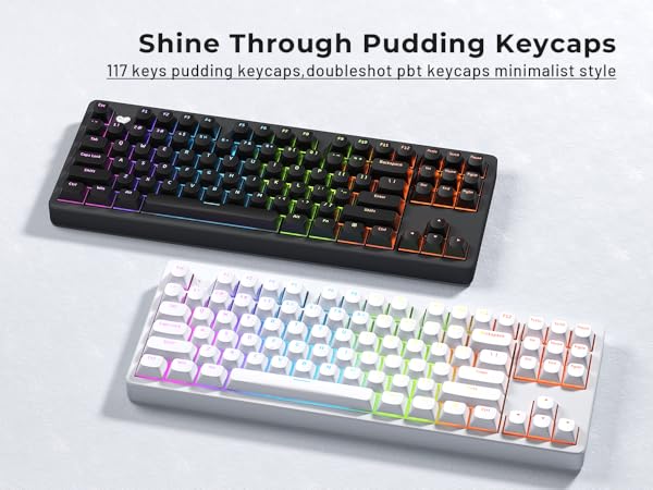 shine through keycaps