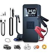 Jump Starter with Air Compressor,14.8V 8000A Peak Portable Car Battery Jump Starter Jump Box,150P...