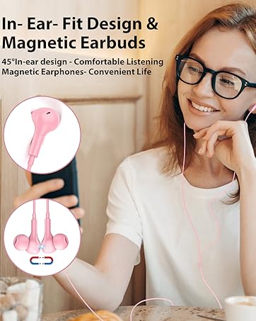 usb c earbuds with mic wired headphones for samsung s24 s23 s22 s21 google pixel 8 pro 7 6a ipad 10