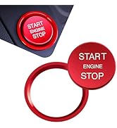 Diamall Car Engine Ignition Start Button Cap Decoration Kit, Car Start Stop Button Cover, Push St...
