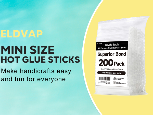 200 Pack Mini Hot Glue Sticks