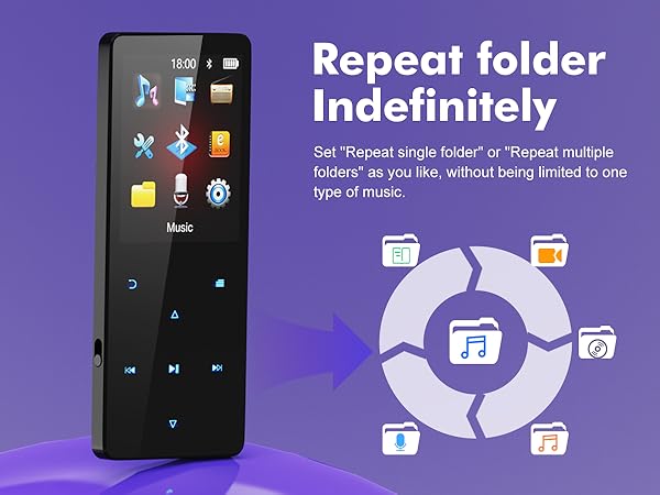 64GB MP3 Player Bluetooth 5.3 Portable MusiC MP3-Player 