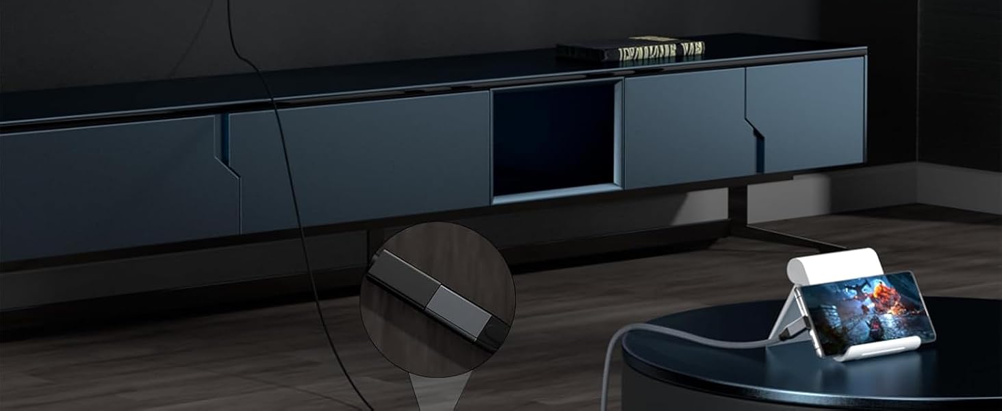 90 Degree Type-C Right Angle male to female extended monitor cable cord ,Support 4K@60Hz HD Video