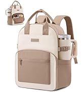 LOVEVOOK Laptop Backpack for Women - Stylish Work Backpack with Large Cup Holder, Waterproof Coll...