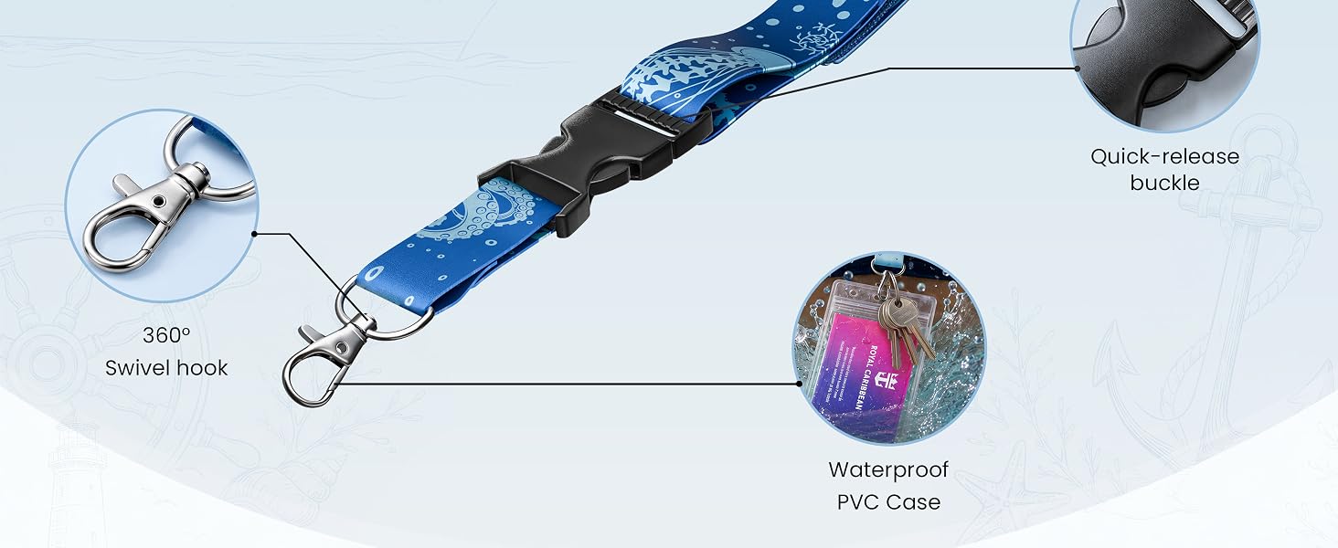 Banner-Ocean Creature Cruise Lanyard, Mixed
