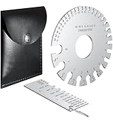 TOOGOND Professional Wire Gauge Measuring Tool, Metal Gauge Thickness Tool, Stainless Steel Metal...