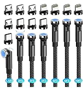 Magnetic Charging Cable [7-Pack 1.6FT/3FT/3FT/3FT/6FT/6FT/10FT] 540° Rotating Magnetic Phone Char...