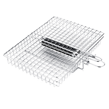 Foldable grill basket