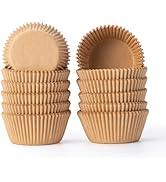 Cupcake Liners Standard/Mini/Jumbo Natural Baking Cups 300/500/1000-Count No Smell,Food&amp;Grade,Gre...