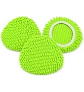 3 Pack Chenille Microfiber Mop Head Covers Compatible with O-Cedar Triangle Mops, Reusable Washab...