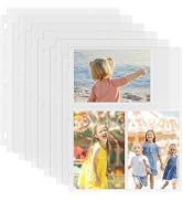 Aegero 50 Pack 4 x 6 Photo Sleeves for 3 Ring Binder(300 Pictures), Heavy-Duty Archival Photo Pag...