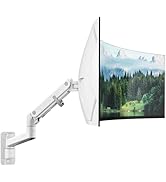 monTEK 17-49 inch Single Monitor Wall Mount for up to 44 lbs Ultrawide Screen, Premium Aluminum H...