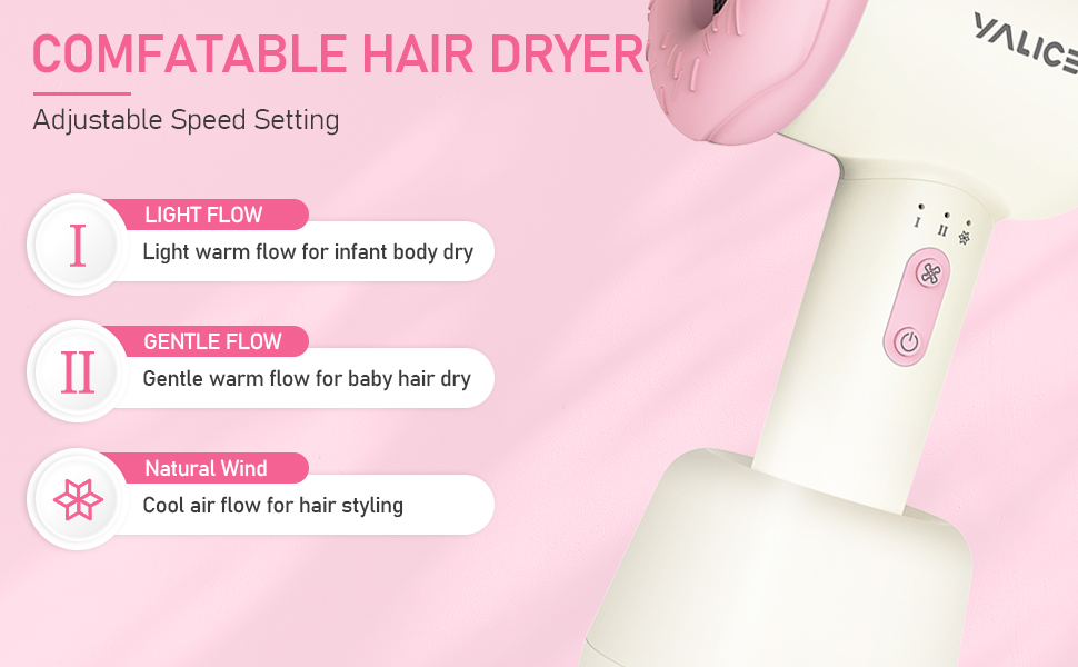 Cordless Kids Hair Dryer K1Pink