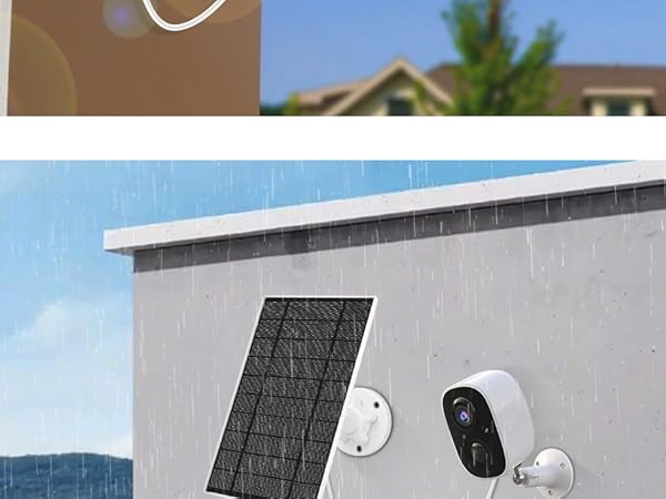 solar panel for rechargeable battery camera