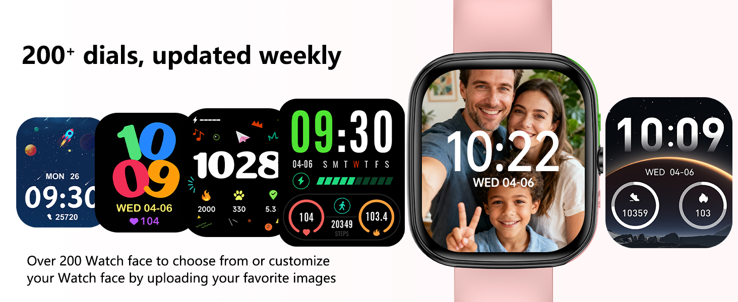 fitness tracker with custom watch face