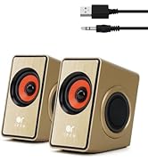 OROW Computer Speakers,12W Mini Laptop Speakers,Stereo Sound,USB Powered,3.5mm Jack Output,Dual D...