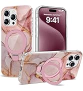 ETPESOK for iPhone 14 Pro Case Marble Pattern with Magnetic Ring Holder [Compatible with MagSafe]...