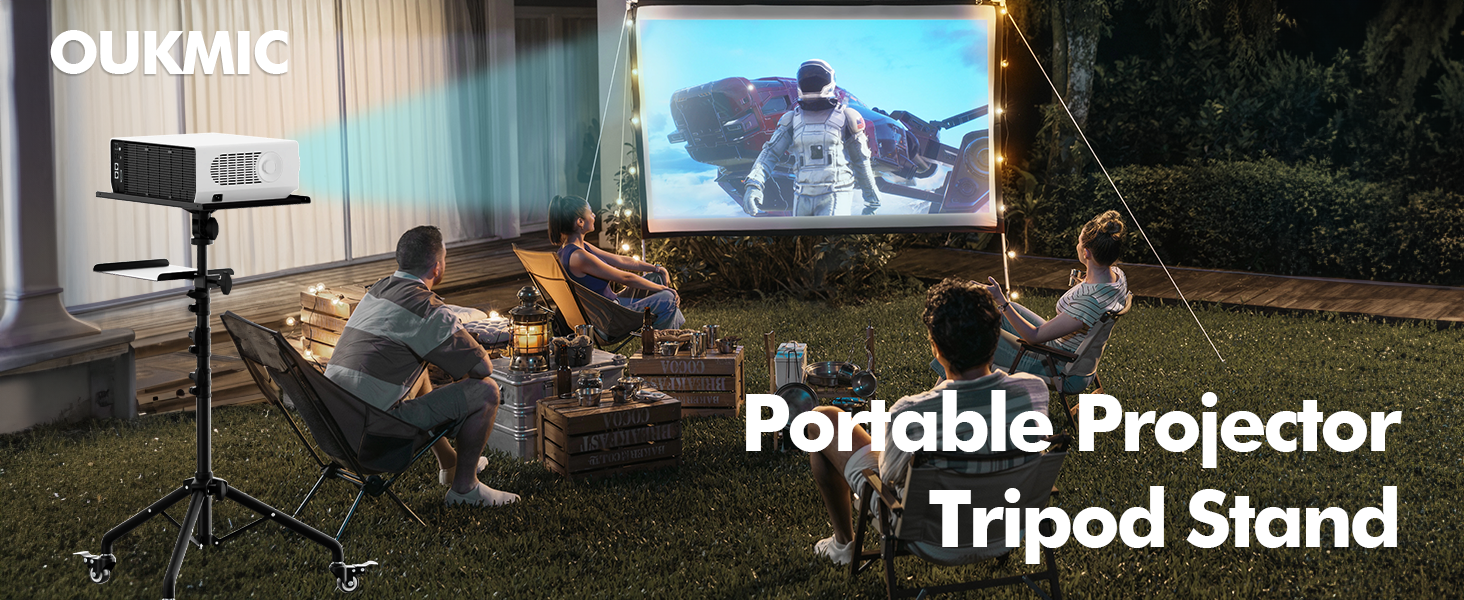 OUKMIC Portable Projector Tripod Stand