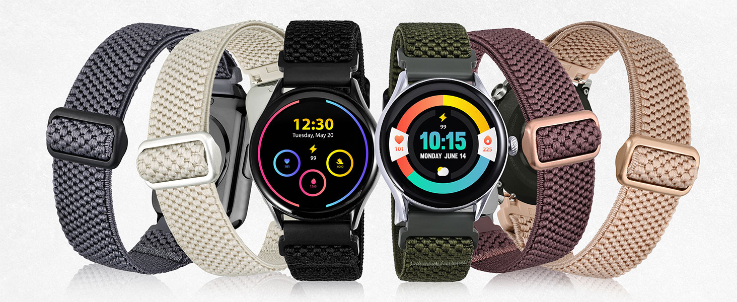 sport solo loop bands fabric braided bracelet watchband belts weave