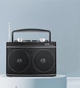 Audiocrazy Portable AM FM Radio with Best Reception, Transistor Radio with Bluetooth Plug in Wall...