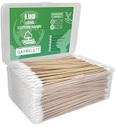GARRELETT 6 Inch Long Cotton Swabs, Pointed/Round Tips for Detail Cleaning, Gun Cleaning Supplies...