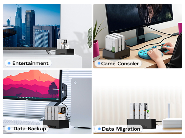 2.5 3.5 inch hdd ssd case drive bay hard drive cloner copier dock tool free Aluminum case 