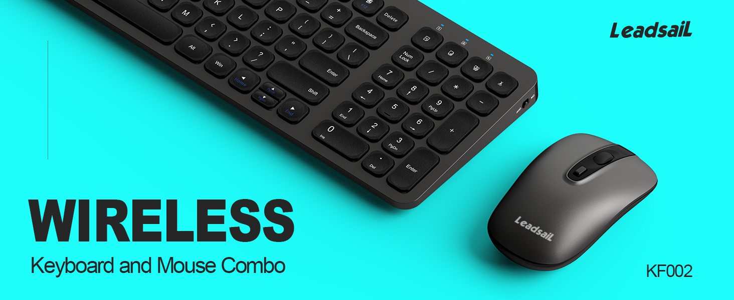 KF02 grey wirless keyboard and mouse combo