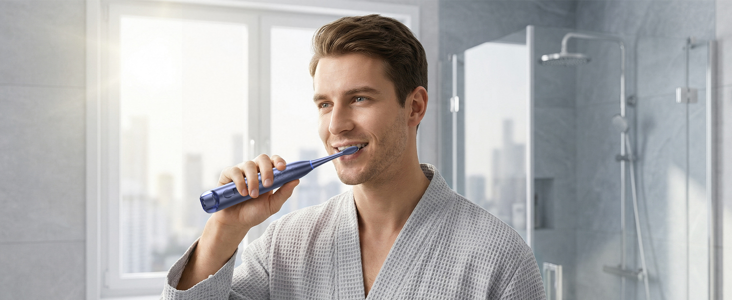 electric toothbrush with water flosser