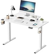 Furmax Electric Standing Desk with Monitor and Laptop Workstation, 47 x 24 Inches Height Adjustab...