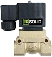 U.S. Solid High Pressure Solenoid Valve - 1/4” 12V DC Brass High Pressure High Temperature Resist...