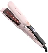ANNLARY Hair Straightener, 1.75 Inch Flat Iron with Infrared and Ionic Technology, Titanium Plate...