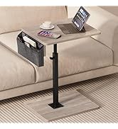 Vagusicc Sofa Armrest Tray Table for Couch, 360° Swivel Height Adjustable TV Tray Table for Small...