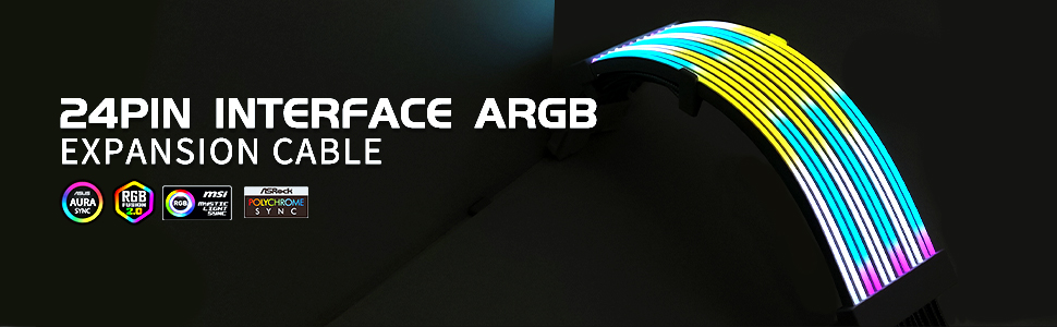 24 Pin ARGB Extension Cable