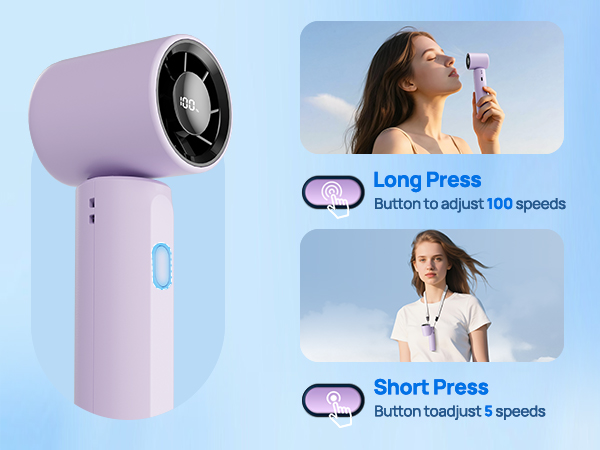 portable handheld turbo fan