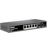 Ztyuav 7 Port Unmanaged 2.5G Ethernet Switch with 5 x 2.5G RJ-45 Base-T Ports, 2 x 10G SFP+, Port...