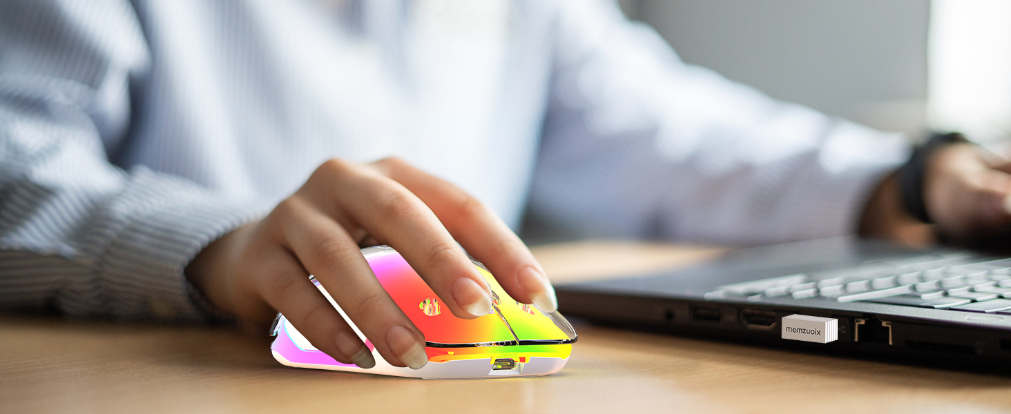 LED wireless mouse pink