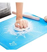 LIMNUO Silicone Pastry Mat Extra Thick Non Stick Baking Mat Non Stick Rolling Dough with Measurem...