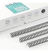 Binditek 100 Pack Plastic Spiral Binding Coils, 14mm(9/16") Heavyduty Binding Spines, 115 Sheet C...