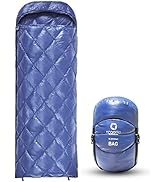 ECOOPRO Down Sleeping Bag, 32 Degree F 800 Fill Power Cold Weather Sleeping Bag - Ultralight Comp...