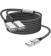 MOGOOD USB Splitter USB Extension Cable USB Y Splitter Dual USB Port USB Power Splitter Double US...