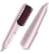 Beautigo Hair Straightener Brush, Hair Straightener Comb with 3 Temps 20s Fast Heating Shine, Gol...