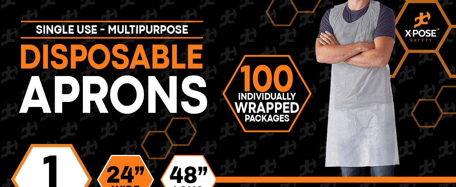 Xpose Safety Plastic Disposable Aprons