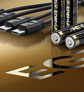 ORICO Ener-G Lithium-ion Battery Rechargeable AAA Batteries 4-Pack 1.5V Constant Output, 500mWh, ...