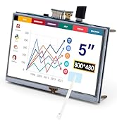 ELECROW 5-Inch Resistive Touch Screen TFT LCD Display, 800x480 HD Resolution, Compatible with Ras...