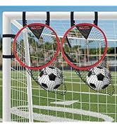 ZEALFEEL Soccer Goal Target for 2 Pcs, 16-in Top Bins Soccer Target Goal for Corner Shooting Accu...