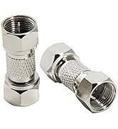 Male to Male Coax Connector, 2-Pack 75 Ohm F Type RG6 Coaxial Cable Adapter, Cable Extension Coup...