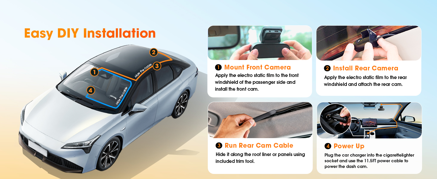 front and rear dash camera